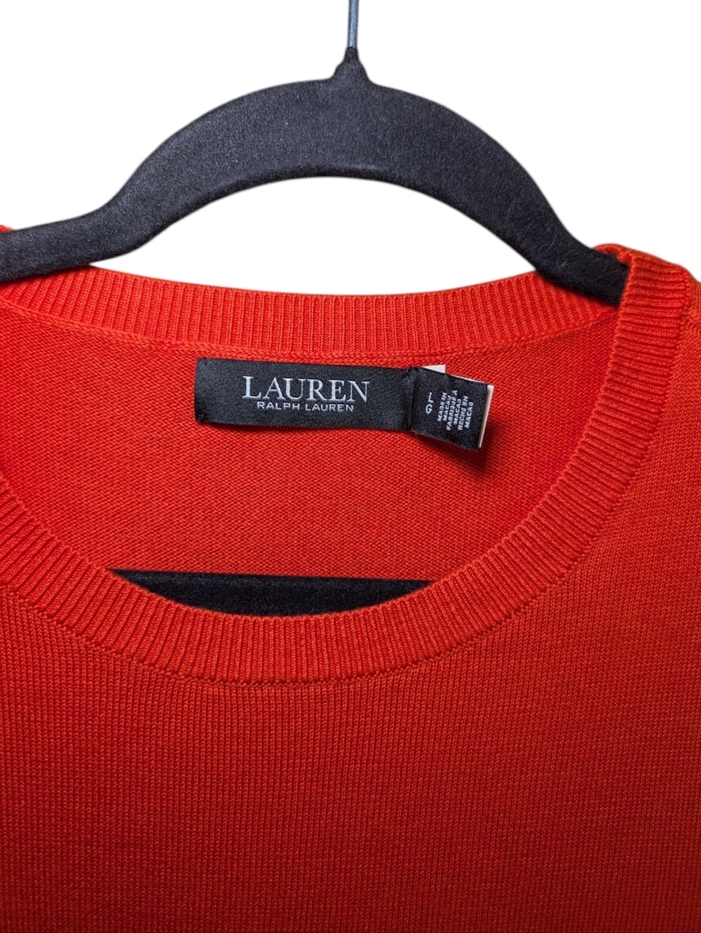Lauren by Ralph Lauren Bright Red Short-Sleeve Puff Shoulder Pullover - Picture 4 of 7